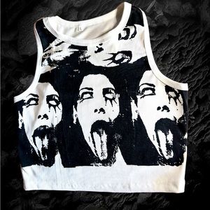 Goth emo crop top size large SOLD SOLD